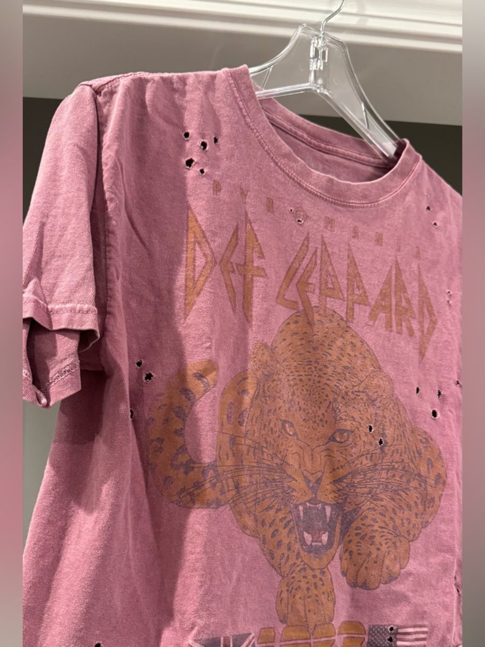 Pink Cheetah Graphic Cropped Woman’s Tee - Picture 3 of 8